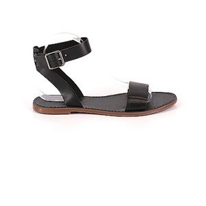 Madewell Black Leather Sandals with Ankle Strap, Never Worn